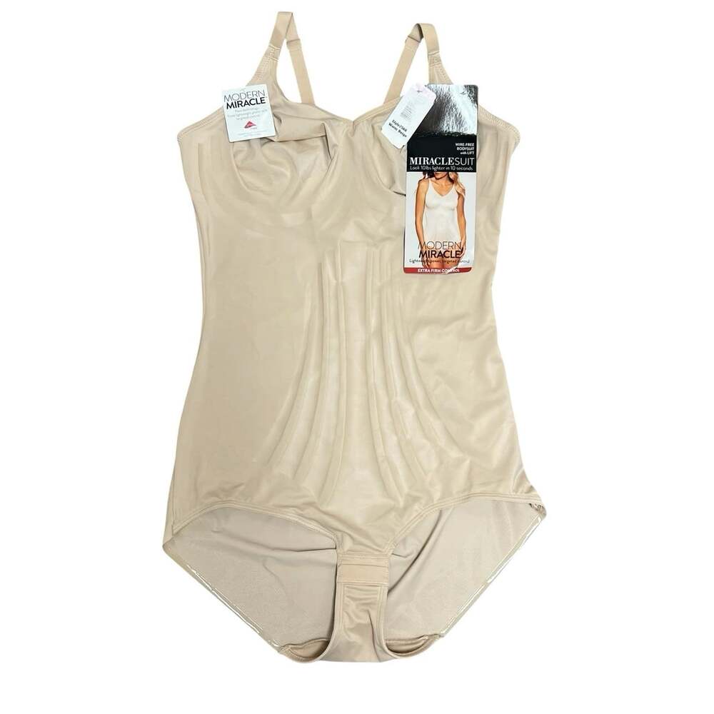 Miraclesuit Modern Miracle Body Briefer 2XL Beige Shapewear Extra Firm Control